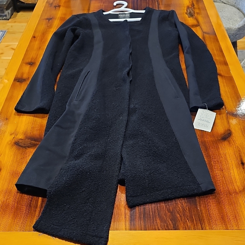 NOR Black Knit Long Cardigan / Tunic